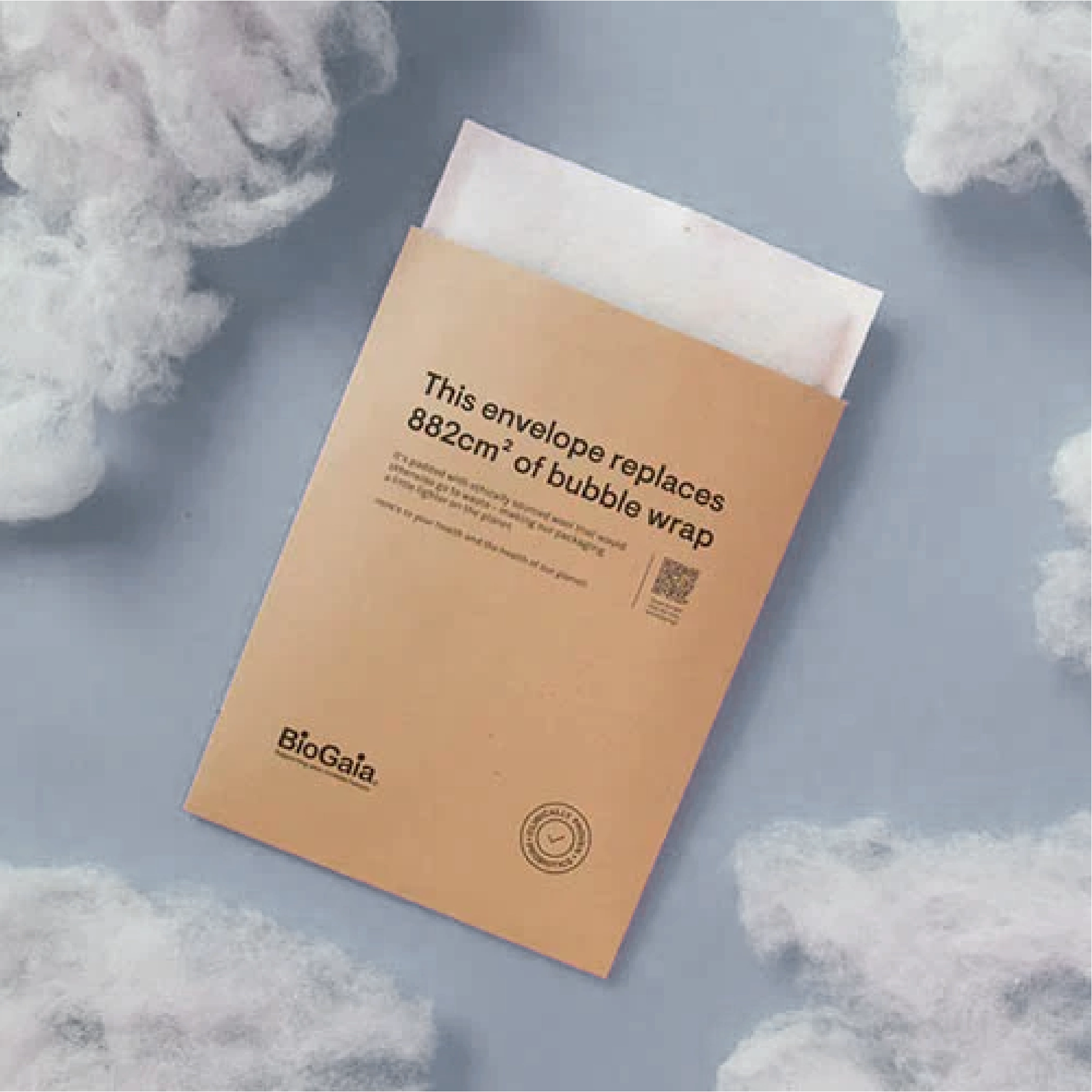 BioGaia envelope made of wool